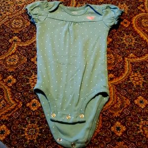 Polk a dot teal onsie